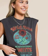 Wild Rose Muscle Tank Top