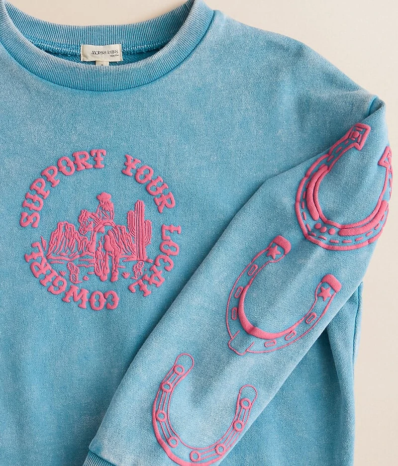 Girls - Support Your Local Cowgirl Pullover