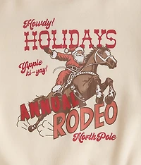 Girls - Santa Rodeo Holiday Pullover
