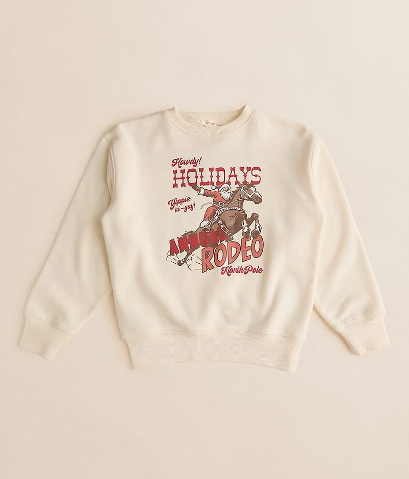 Girls - Santa Rodeo Holiday Pullover