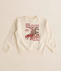 Girls - Santa Rodeo Holiday Pullover