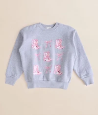 Girls - Bows & Boots Pullover