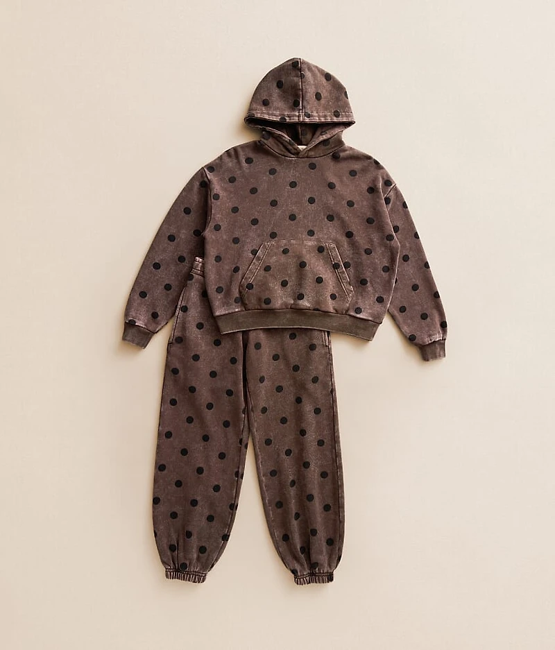 Girls - Polka Dot Hooded Sweatshirt