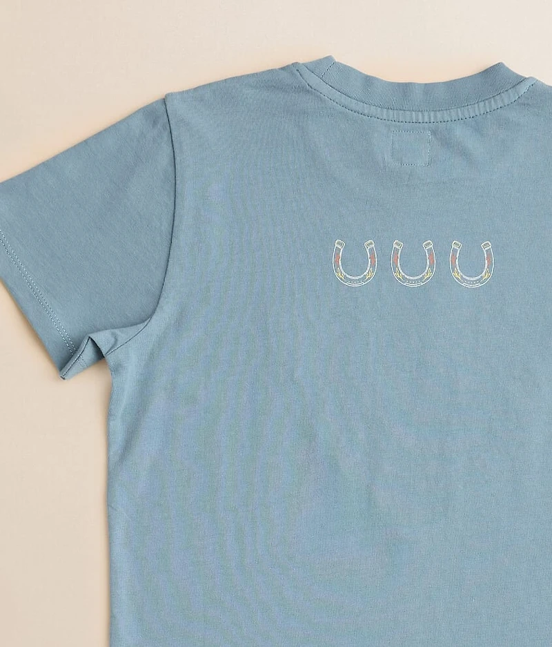 Girls - Floral Steer T-Shirt