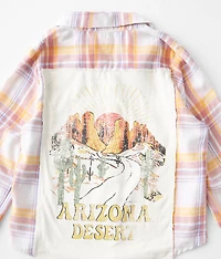 Girls - Washed Plaid Shirt