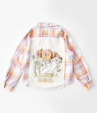 Girls - Washed Plaid Shirt