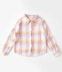 Girls - Washed Plaid Shirt