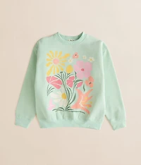 Girls - Floral Golden Pullover