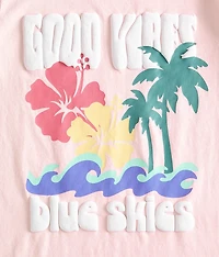 Girls - Good Vibes Blue Skies Oversized T-Shirt