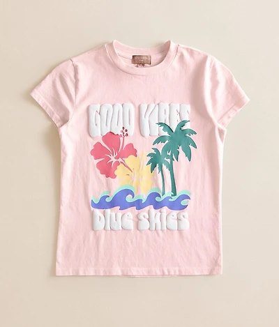 Girls - Good Vibes Blue Skies Oversized T-Shirt