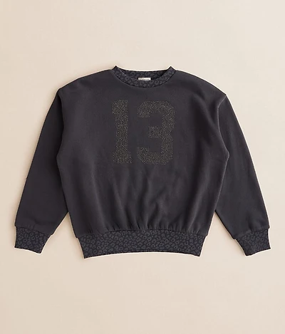 Girls - Rhinestone 13 Pullover