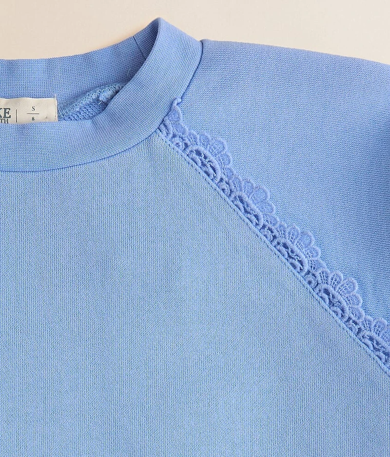 Girls - Crochet Trim Pullover