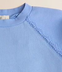Girls - Crochet Trim Pullover