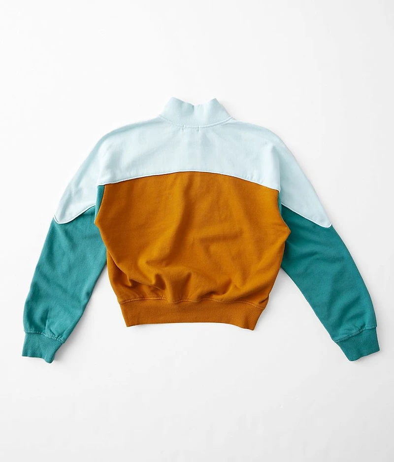 Girls - Quarter Zip Color Block Pullover