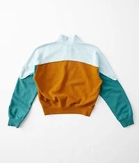 Girls - Quarter Zip Color Block Pullover
