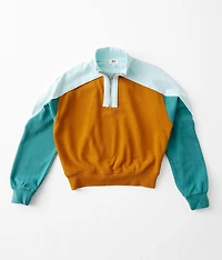 Girls - Quarter Zip Color Block Pullover