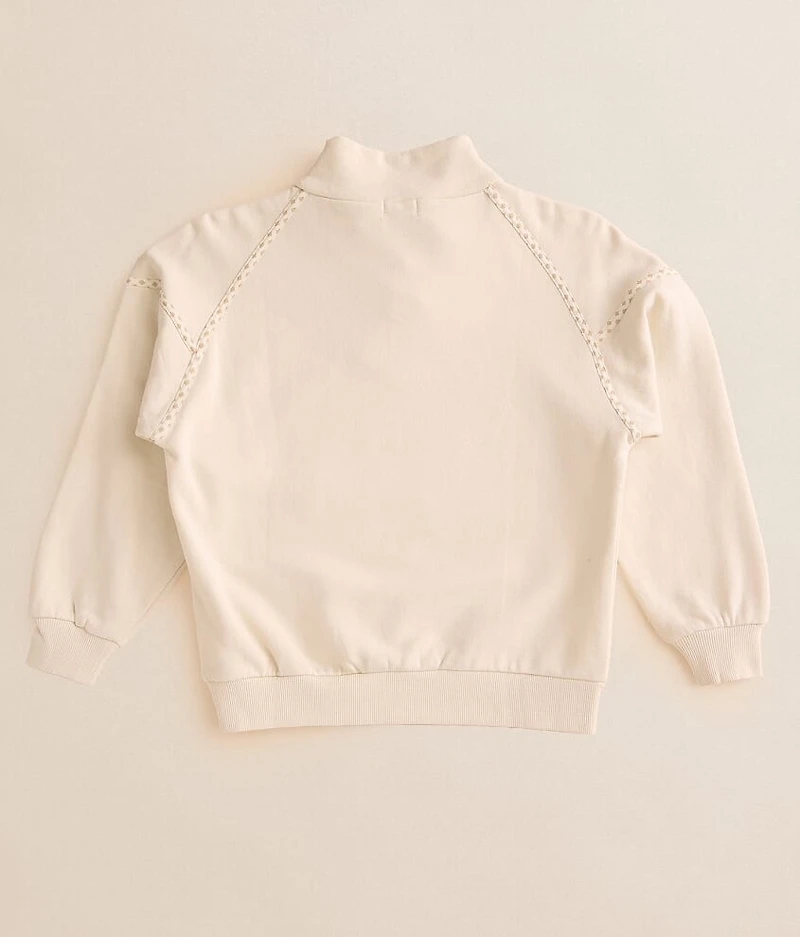 Girls - Gingham Trim Pullover