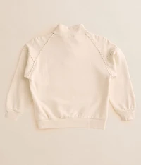 Girls - Gingham Trim Pullover