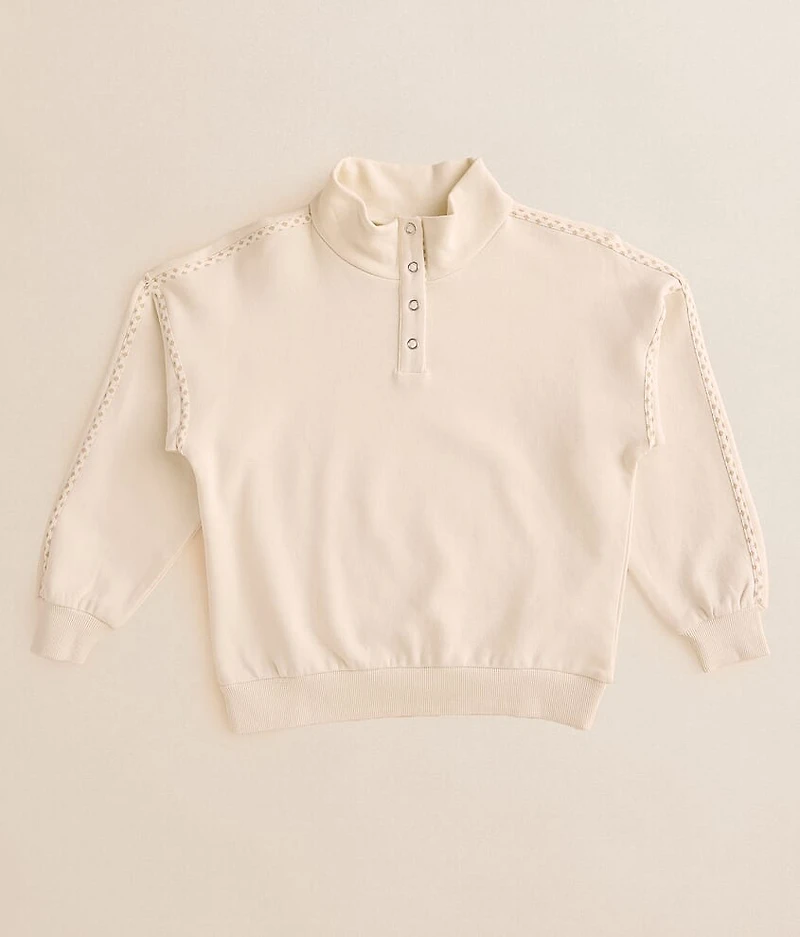 Girls - Gingham Trim Pullover