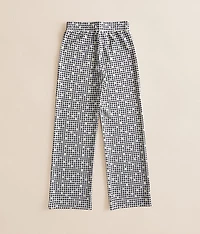Girls - Floral Checker Wide Leg Pant