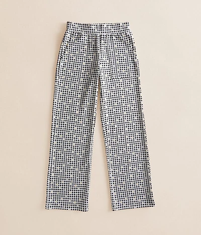 Girls - Floral Checker Wide Leg Pant