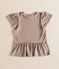 Girls - Polka Dot Peplum Top