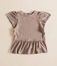 Girls - Polka Dot Peplum Top