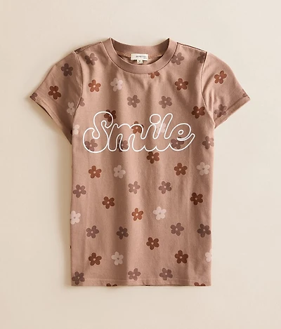 Girls - Smile Floral T-Shirt