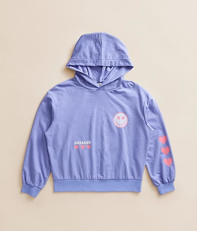 Girls - Dreamer Smiley Hooded Sweatshirt