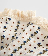 Rosebud Waffle Socks