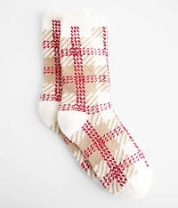 Free People Hilarie Plaid Socks