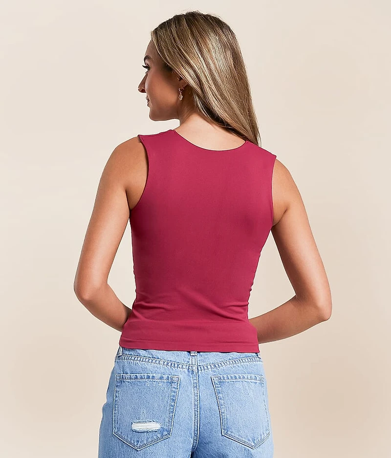 Clean Lines Cropped Muscle Cami Tank Top