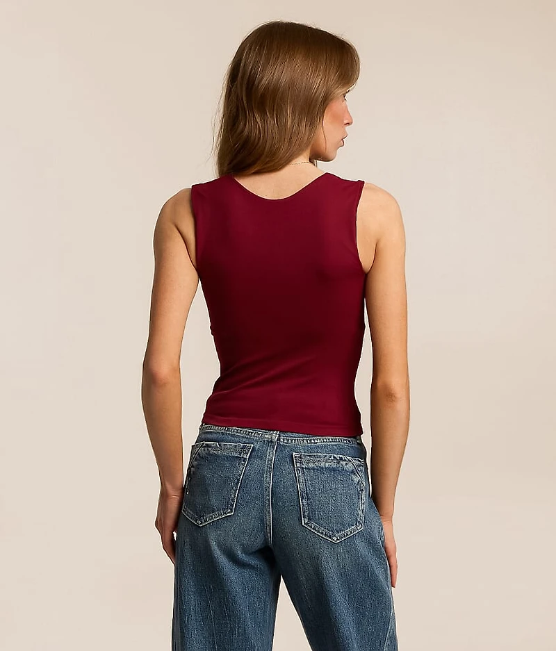 Clean Lines Cropped Muscle Cami Tank Top