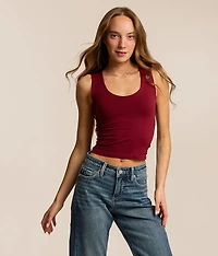 Clean Lines Cropped Muscle Cami Tank Top