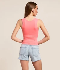 Clean Lines Cropped Muscle Cami Tank Top