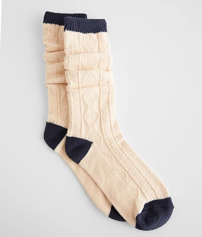 Drew Cable Slouchy Socks
