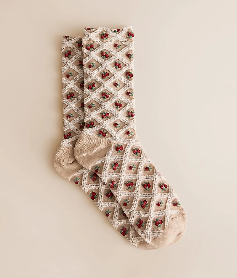 Floral Jacquard Socks