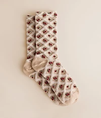 Floral Jacquard Socks