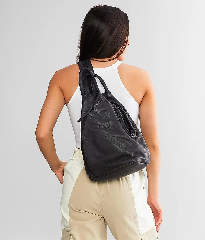 Soho Convertible Leather Sling Backpack