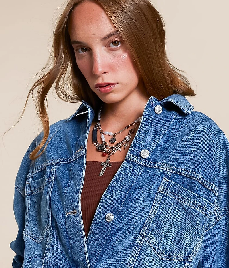 Opal Swing Oversized Denim Jacket
