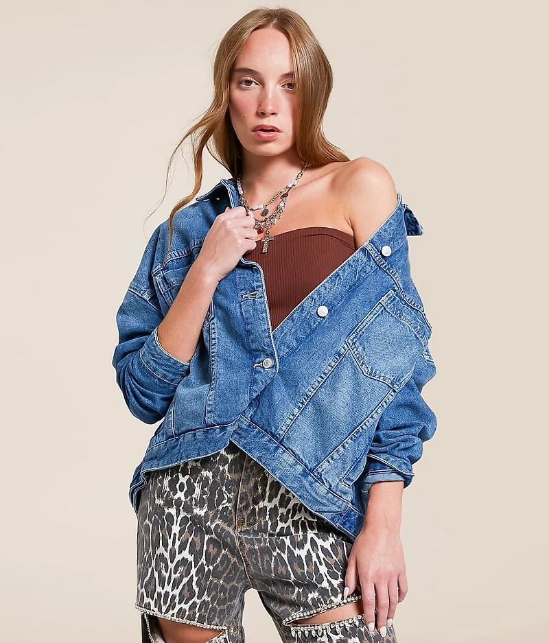 Opal Swing Oversized Denim Jacket