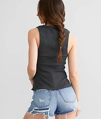 The Laid Back Henley Tank Top
