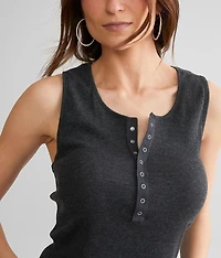 The Laid Back Henley Tank Top