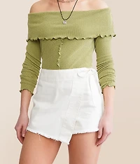Emmy Denim Wrap Skort