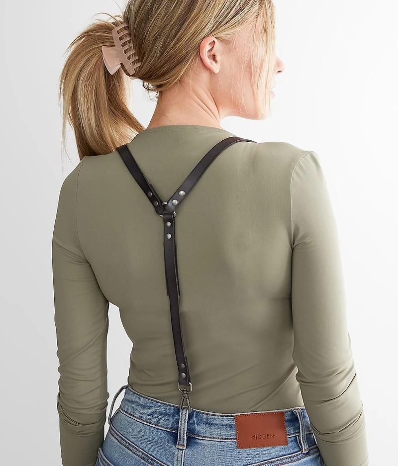 Hold Me Up Leather Suspenders