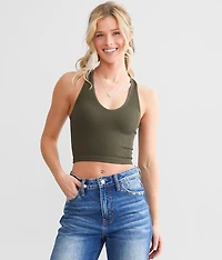Free Throw Long Crop Active Bralette