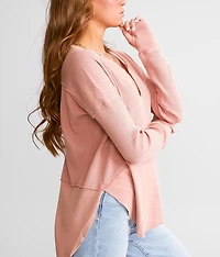 Monterey Pieced Waffle Knit Top