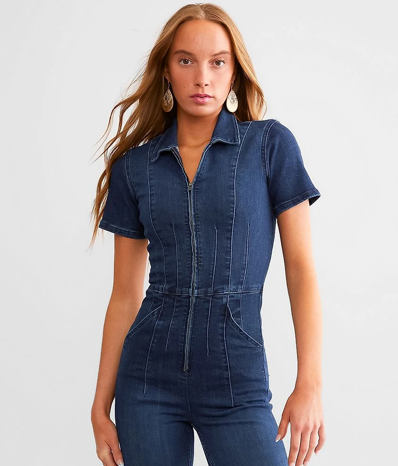 Jayde Denim Flared Jumpsuit