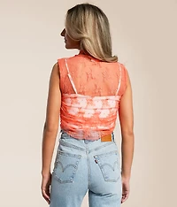 Nice Try Floral Lace Tank Top