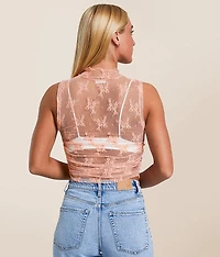 Nice Try Floral Lace Tank Top